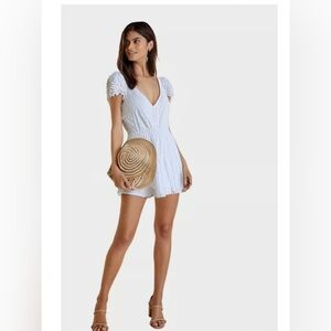 Free People FP Beach White Off The Shoulder Romper